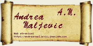 Andrea Maljević vizit kartica